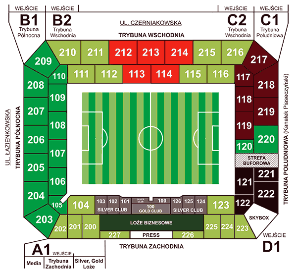 Plan stadionu